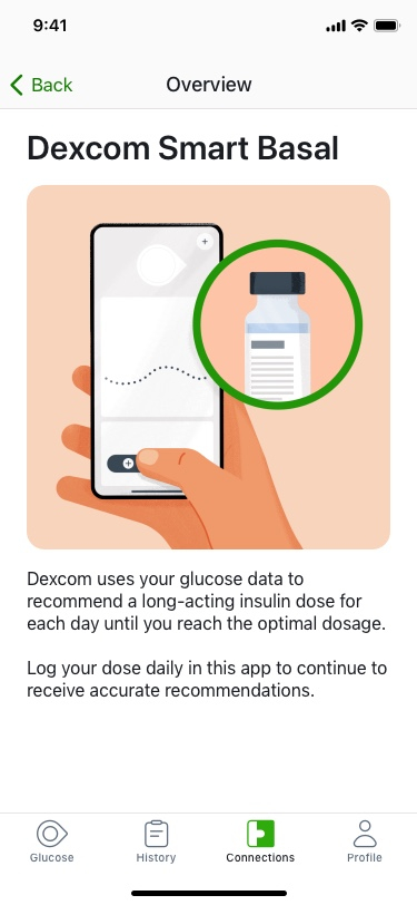 Dexcom Smart Basal. Courtesy of Dexcom.