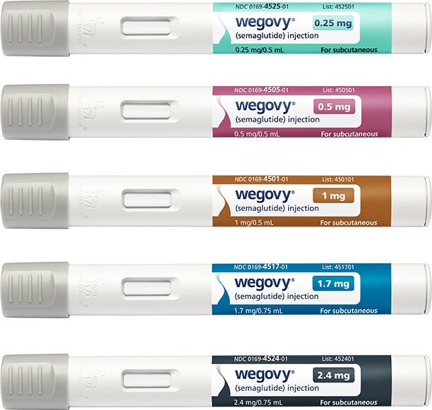 Wegovy pens. Courtesy of Novo Nordisk.